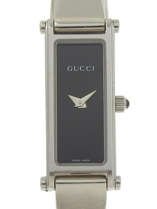 GUCCI Watches 1500L blackDial Stainless Steel Quartz Analog display Women